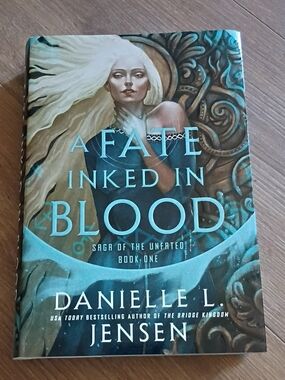 A Fate Inked in Blood by Danielle L. Jensen - Teal & Gold Hardcover